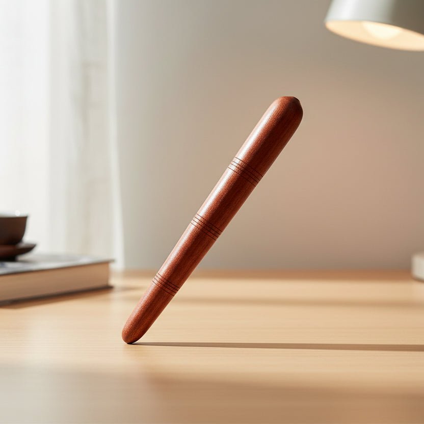 REFLEXWOOD – Natürlicher Akupunktur-Massagestab aus Holz für Fußreflexzonenmassage und Meridiantherapie 0