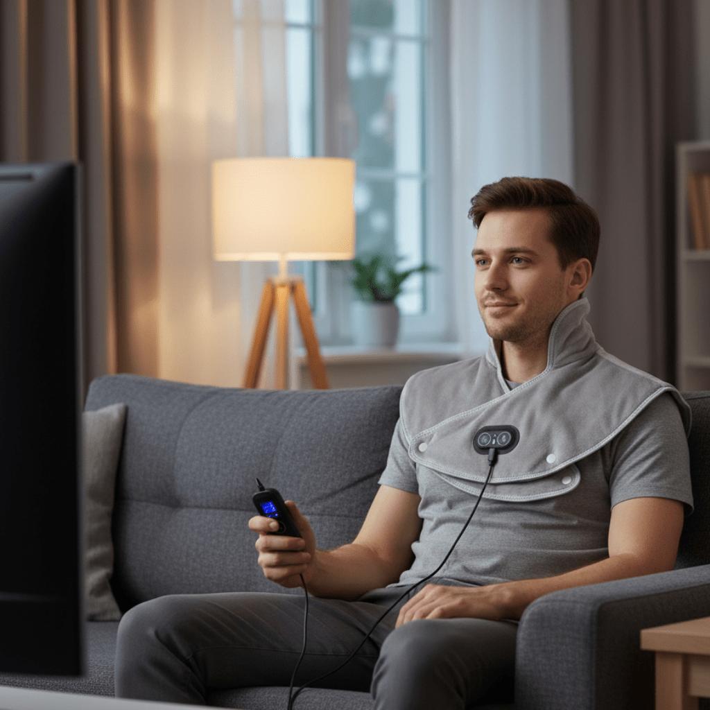 RELAXWAVE – USB-Nackenmassagegerät mit Vibration und individuell einstellbaren Wärmestufen 4