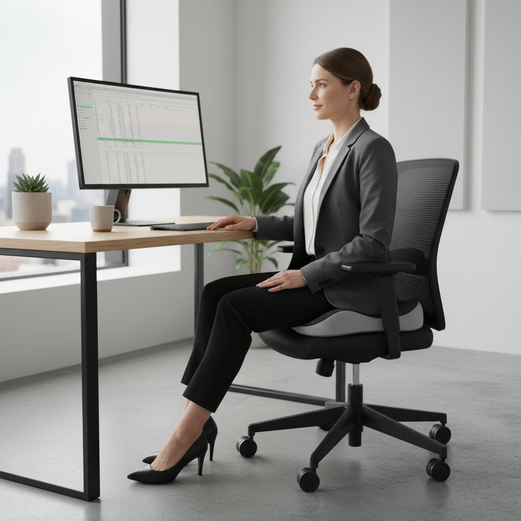COREPOST – Orthopedic Seat Cushion with Bamboo Charcoal for Balanced Sitting Comfort