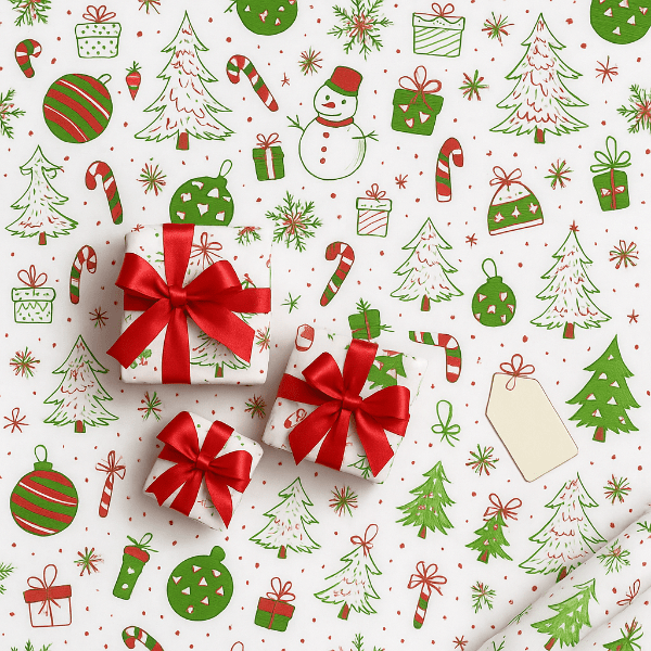 RIBBONNEST – Nachhaltiges Geschenkpapier-Set mit Satinband für alle Anlässe 4