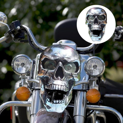 ROADREAPER – LED-Totenkopflampe für Motorräder mit Retro-Chrom-Finish 3
