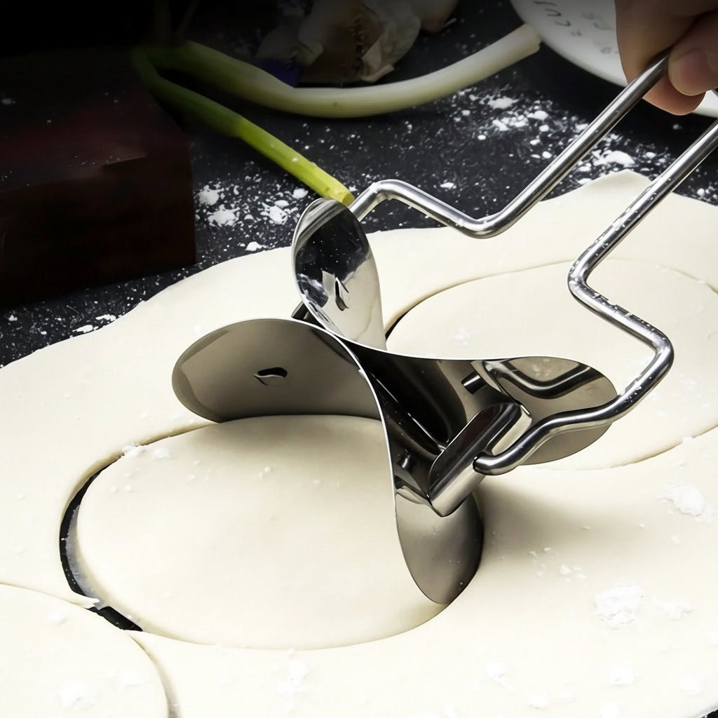 ROLLCUT – Hochwertiger Teigschneider und -ausrollapparat mit Klinge aus Edelstahl 3