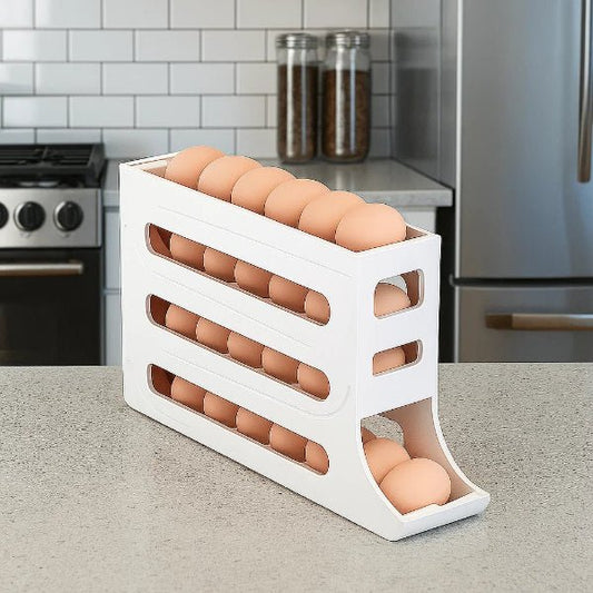 ROLLKEEP – Eieraufbewahrungsbox mit großem Fassungsvermögen und Rolldesign für 30 Eier 0