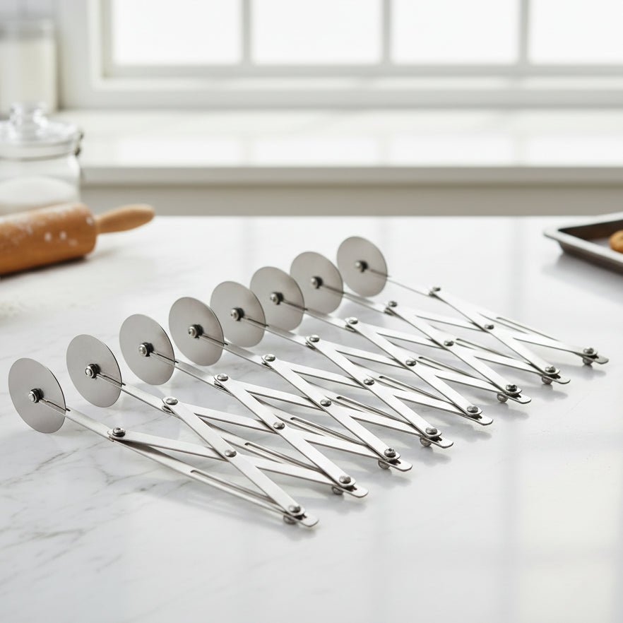 ROLLWAVE – Verstellbarer Teigschneider mit Rad zum Backen und für die Teigzubereitung 0