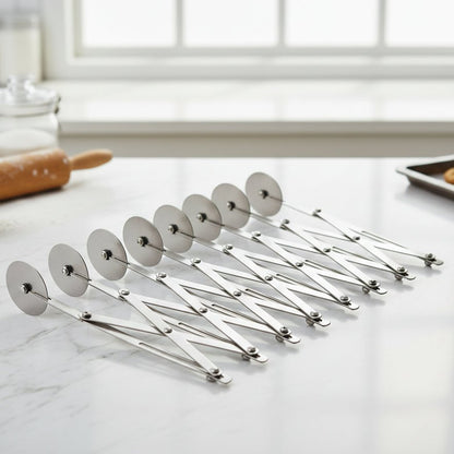 ROLLWAVE – Verstellbarer Teigschneider mit Rad zum Backen und für die Teigzubereitung 0