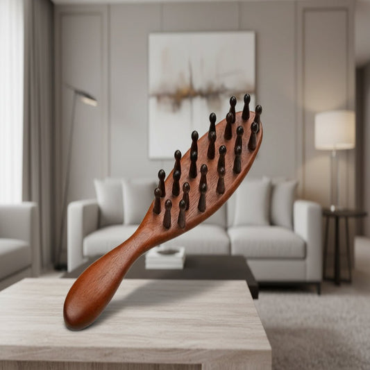 ROSESCALP – Rosenholz-Massagekamm zur Kopfhautstimulation und Schmerzlinderung 0