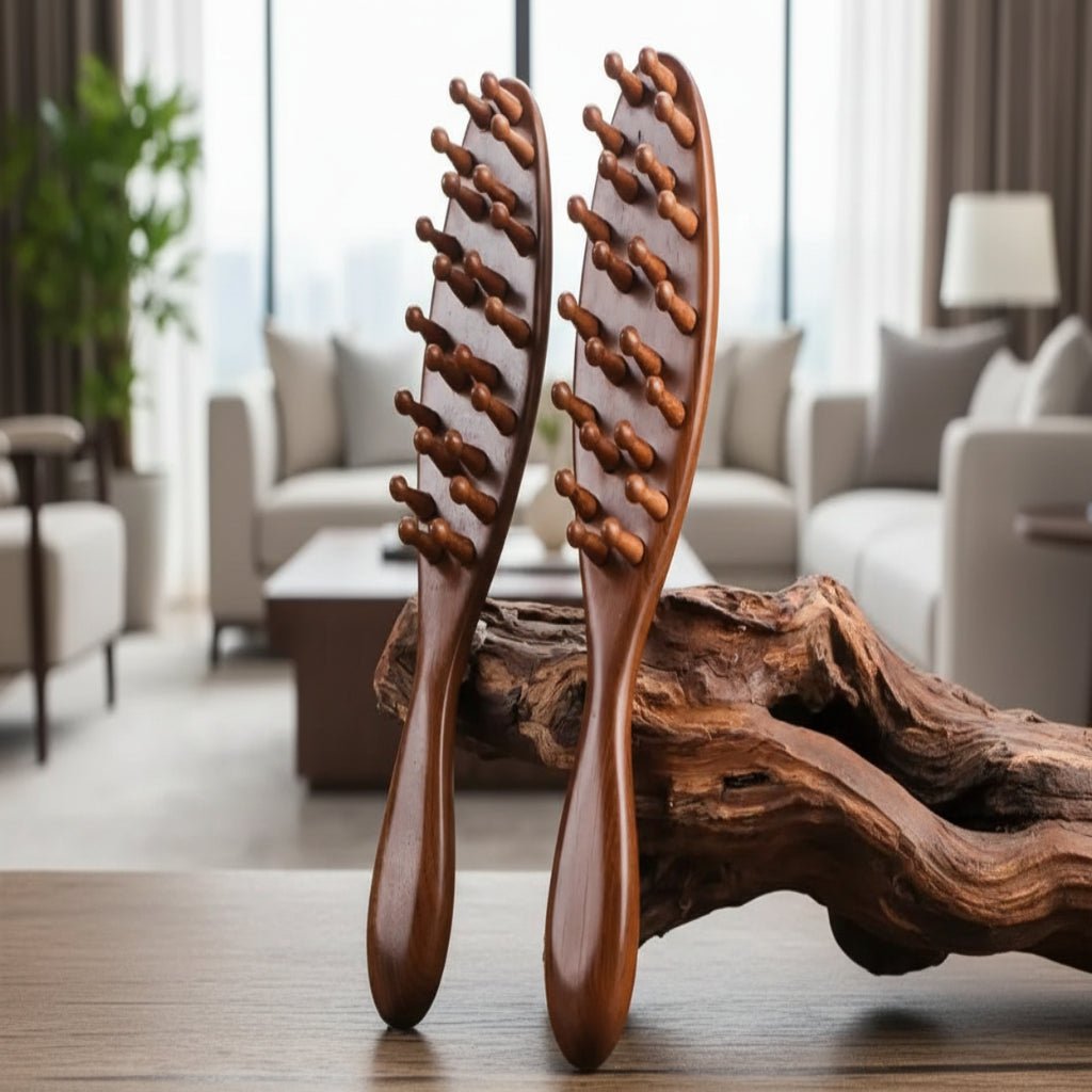 ROSESCALP – Rosenholz-Massagekamm zur Kopfhautstimulation und Schmerzlinderung 1