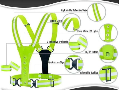RUNLUX – Verstellbare LED-reflektierende Laufweste 5