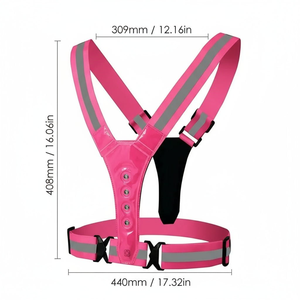 RUNLUX – Verstellbare LED-reflektierende Laufweste 8