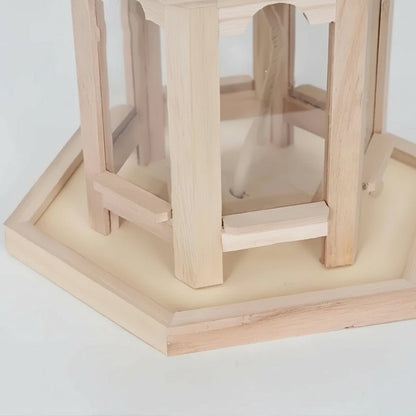 RUSTAFEED – Rustikales, handgefertigtes Vogelhäuschen aus Holz mit integriertem Wassersystem 4