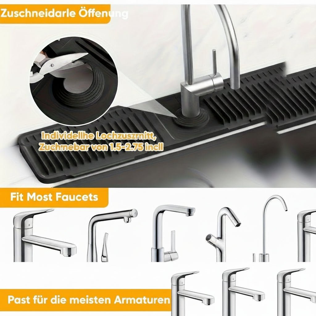 Rayvia - Spritzschutz für Küchenspüle mit 7° Neigung & schnellem Abtropfen 6
