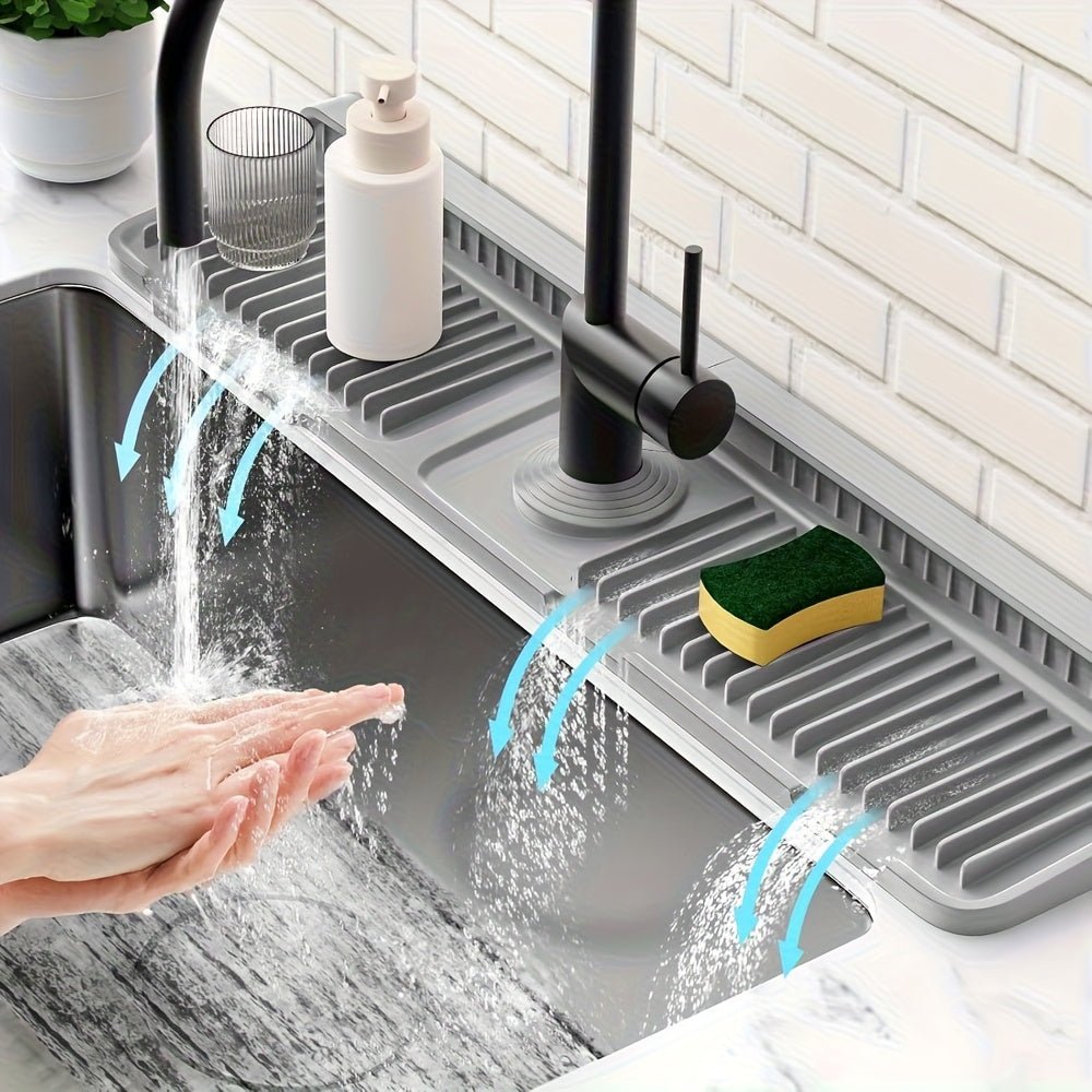 Rayvia - Spritzschutz für Küchenspüle mit 7° Neigung & schnellem Abtropfen 9