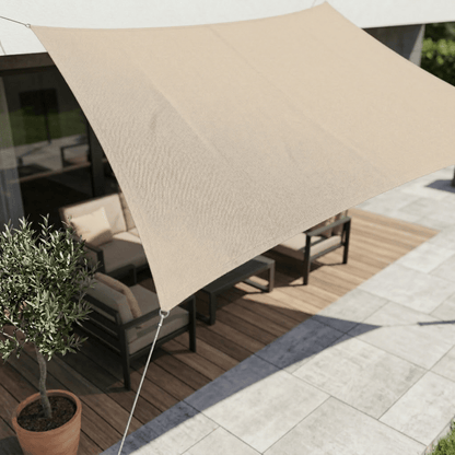 Rechteckiges Sonnensegel Wasserdicht mit UV-Schutz für Terrasse und Balkon 10