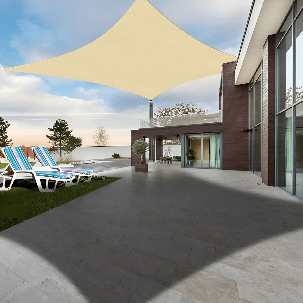 Rechteckiges Sonnensegel Wasserdicht mit UV-Schutz für Terrasse und Balkon 2