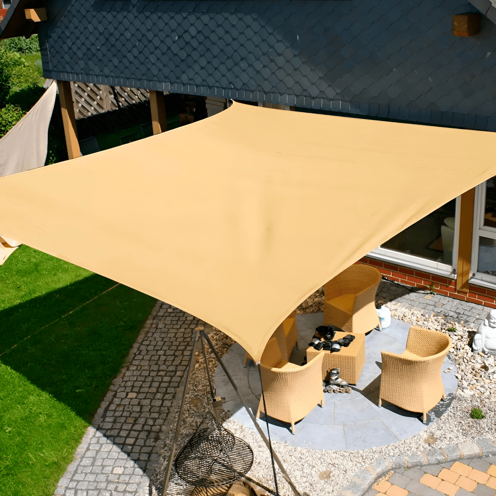 Rechteckiges Sonnensegel Wasserdicht mit UV-Schutz für Terrasse und Balkon 3