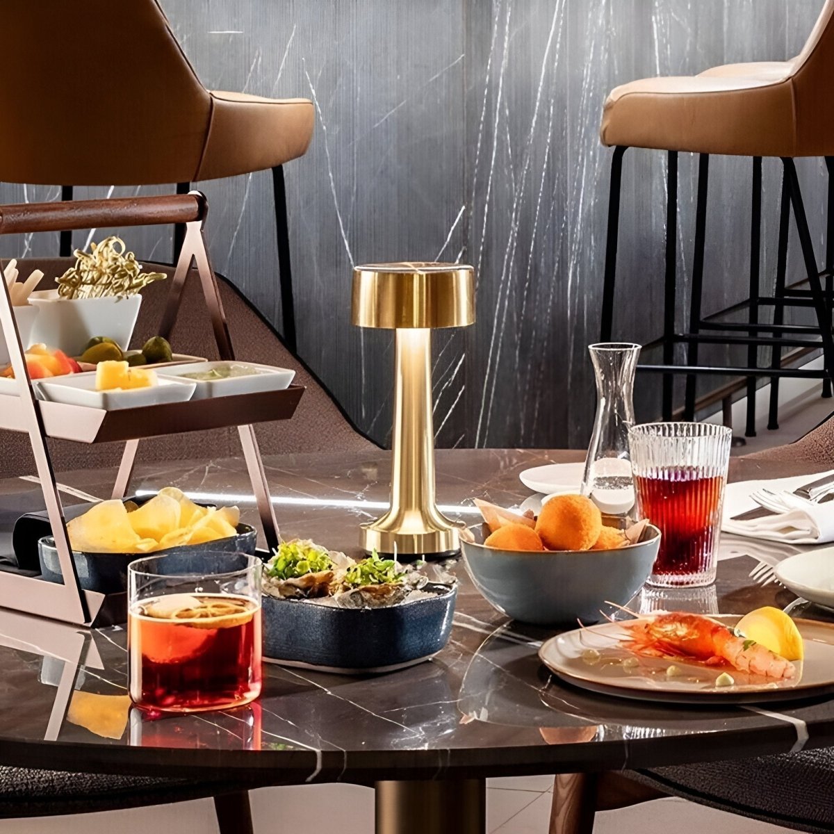 LUMIQI – Lampe de table LED avec fonction de charge sans fil Qi pour intérieur et extérieur