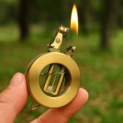 METALBLAZE – Retro Metal Kerosene Lighter in Compact Vintage Design