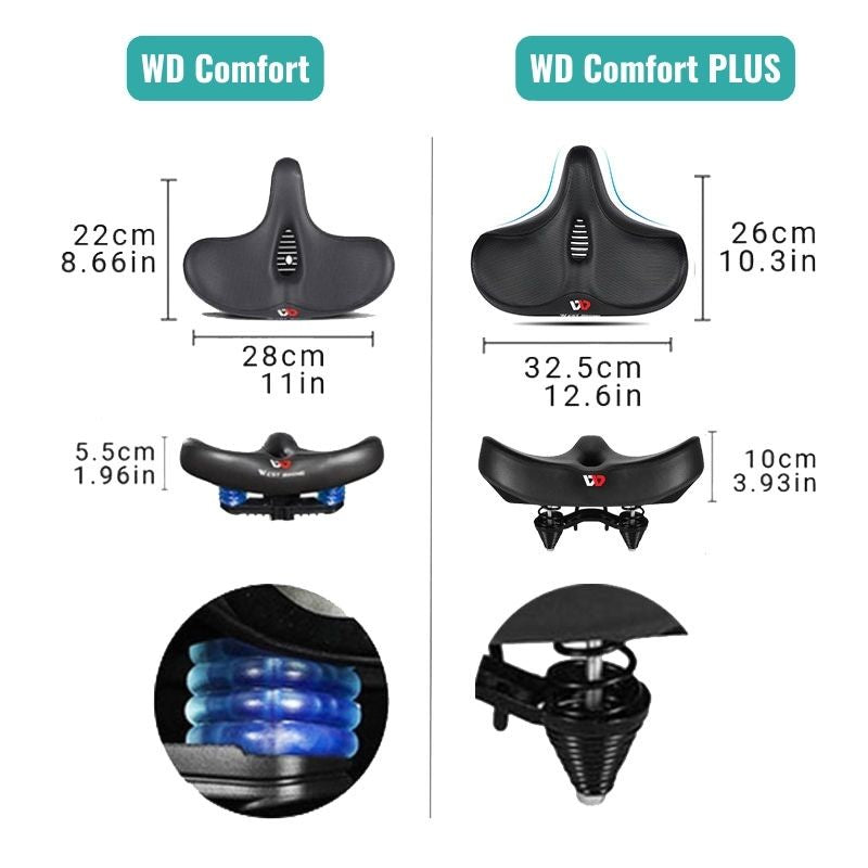 LIDASE Bike Saddle - Ergonomic, breathable bike saddle for pain-free riding