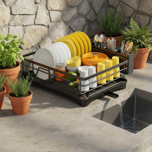 FLOWRACK – Scolapiatti – Design moderno per un'asciugatura efficiente