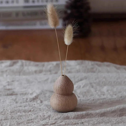 Rustikale Holzvase - Minimalistische Blumendekoration Aus Hochwertigem Naturholz 2
