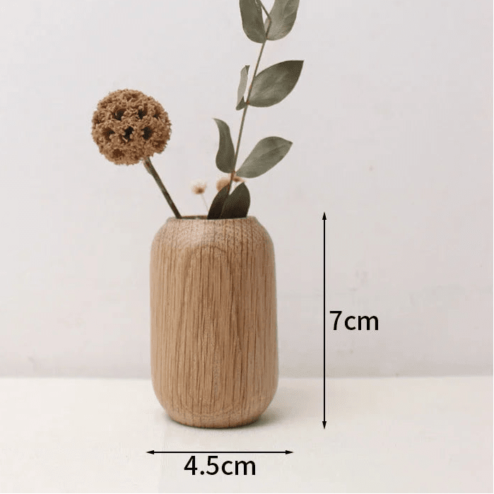 Rustikale Holzvase - Minimalistische Blumendekoration Aus Hochwertigem Naturholz 8