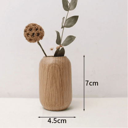 Rustikale Holzvase - Minimalistische Blumendekoration Aus Hochwertigem Naturholz 8