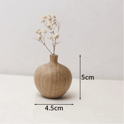 Rustikale Holzvase - Minimalistische Blumendekoration Aus Hochwertigem Naturholz 9