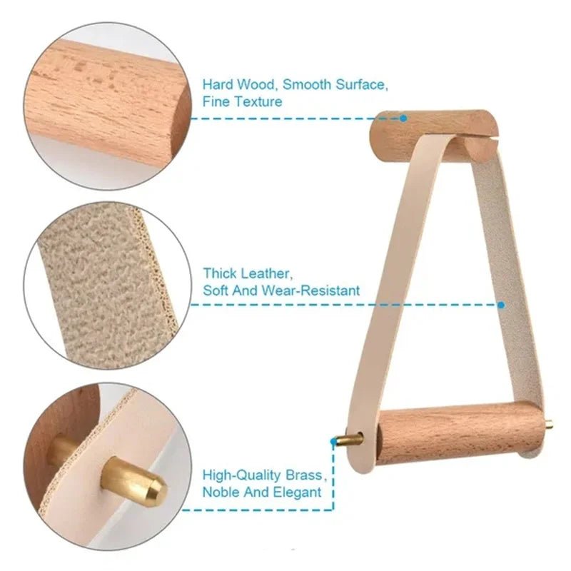 Rustikaler Holz-Toilettenpapierhalter - Vintage Klopapierhalter für Badezimmer 3