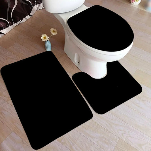 ComfiMat – 3-piece bath rug set made of flannel with non-slip backing