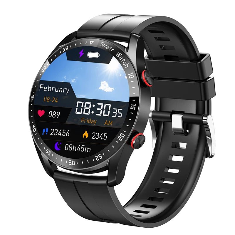 CARDIOTRON – Montre connectée premium pour hommes avec ECG+PPG et fonction appel