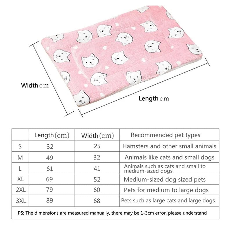 FLANNELPAW – Matelas de couchage en flanelle chaude pour chiens et chats