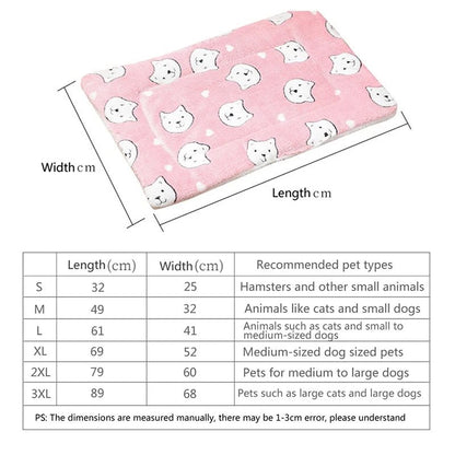 FLANNELPAW – Matelas de couchage en flanelle chaude pour chiens et chats