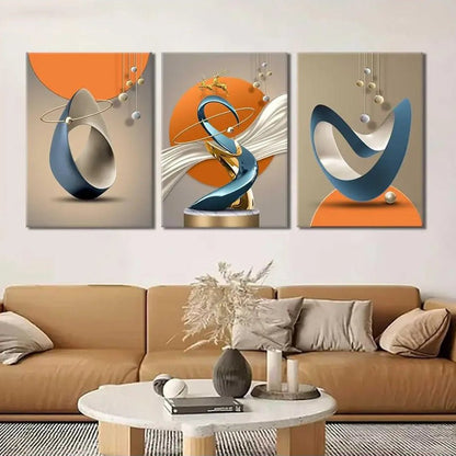 STAGLUME – Elegante quadro da parete con cervo in foglia oro e accenti di colore