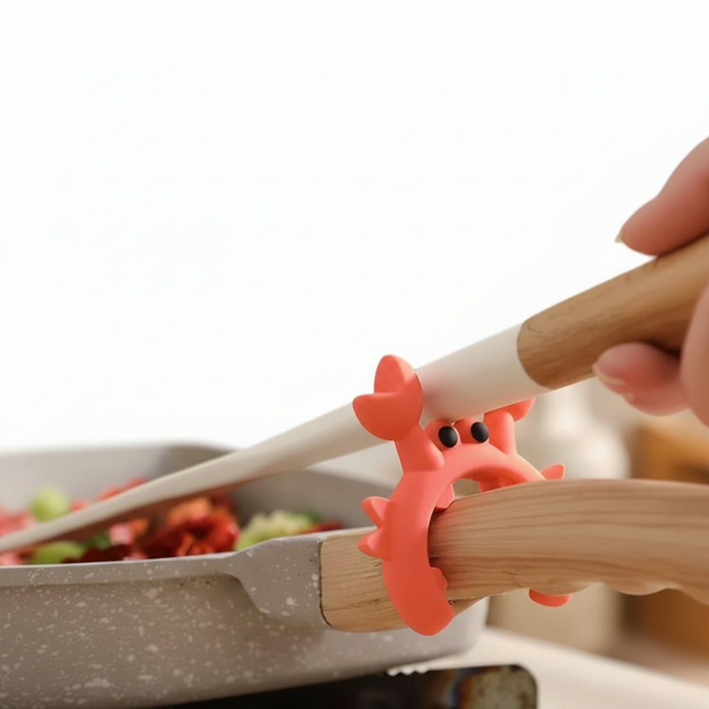 SCALDORA – Soporte para cuchara anti-quemaduras con clip práctico para olla
