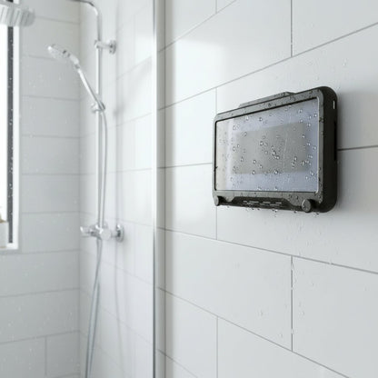 AQUAHOLD – Soporte impermeable para smartphone con rotación para baño y cocina