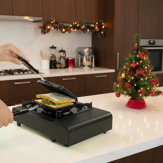 TOASTORIS – Doppelseitige Antihaft-Sandwichpfanne aus Aluminiumlegierung (35 × 15 cm)