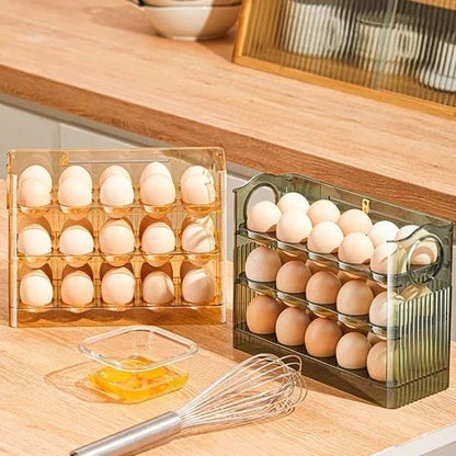 EGGFLOW – Organizzatore per uova con porta laterale per una conservazione ordinata in frigorifero