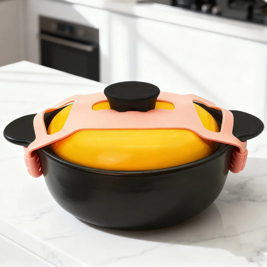 STABORA – Supporto per coperchi da cucina in silicone antiscivolo