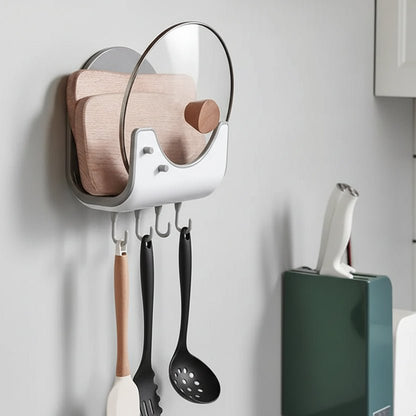 POTRACK – Soporte en forma de U para tapa de olla para pared de cocina y organización