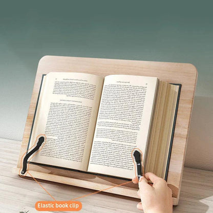 READSTYLE – Adjustable Wooden Book Stand, Foldable and Space-Saving