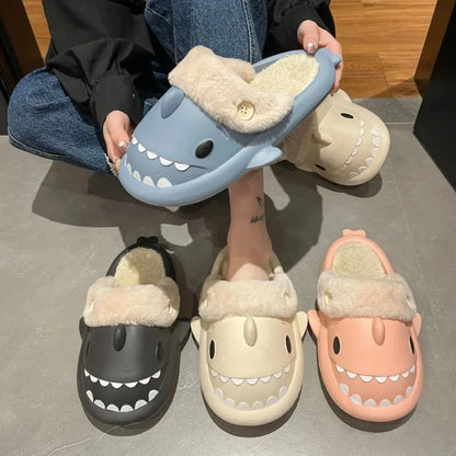 Verspielte Hai Hausschuhe - Bequeme Baumwoll-Innensandalen für Damen und Kinder-6