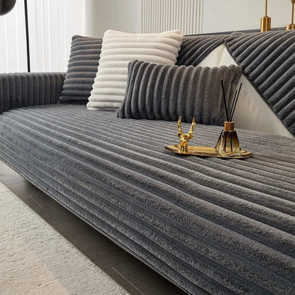 COZYPUFF – Luxuriöses Winter-Sofaauflage aus Kunstkaninchenfell