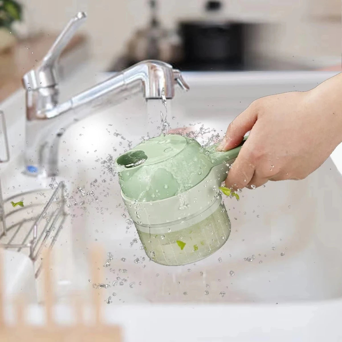 CHOPLUX – Tritatutto elettrico 4-in-1 per verdure, carne e aglio