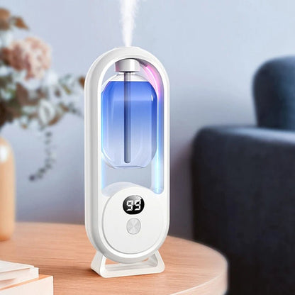SCENTORA – Dispositivo de aroma recargable con spray intermitente y pantalla