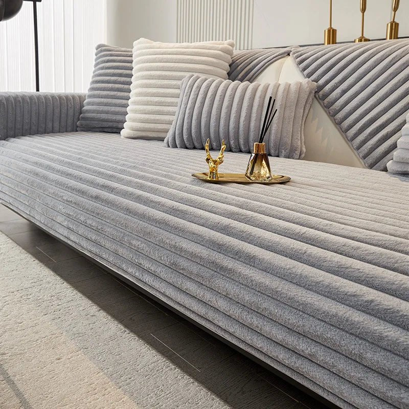 COZYPUFF – Luxuriöses Winter-Sofaauflage aus Kunstkaninchenfell