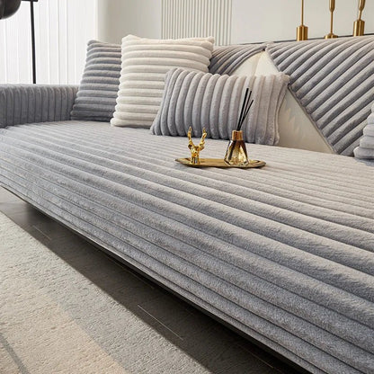 COZYPUFF – Luxuriöses Winter-Sofaauflage aus Kunstkaninchenfell