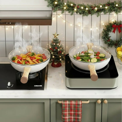 CERAMIQON – 30 cm Keramik-Antihaftpfanne mit tiefer Form für Gas- & Induktionsherde