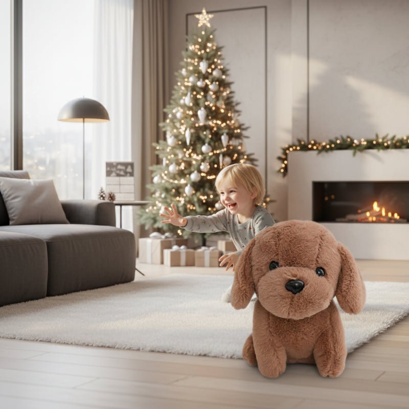 POOCHINI – Süßes 12 cm Mini-Hund-Plüschtier mit Anhänger für Taschen-Deko und Geschenkideen