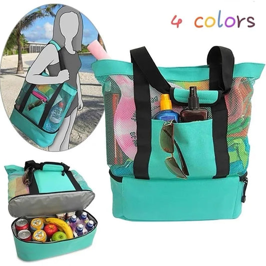 Vielseitiger Picknick- und Strandbeutel – Wasserdichtes Design mit Hoher Kapazität und Transparentem Mesh-1