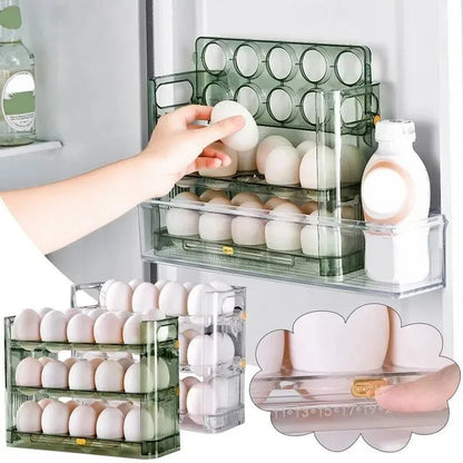 EGGFLOW – Organizzatore per uova con porta laterale per una conservazione ordinata in frigorifero